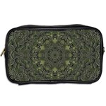 Mandala Rosette Kaleidoscope Floral Background Toiletries Bag (Two Sides) Back