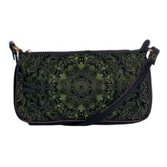 Mandala Rosette Kaleidoscope Floral Background Shoulder Clutch Bag by Jancukart