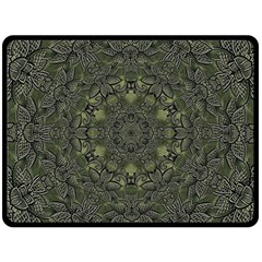 Mandala Rosette Kaleidoscope Floral Background One Side Fleece Blanket (large)