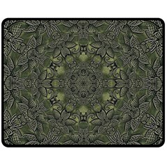 Mandala Rosette Kaleidoscope Floral Background One Side Fleece Blanket (medium)