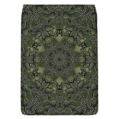 Mandala Rosette Kaleidoscope Floral Background Removable Flap Cover (l) by Jancukart