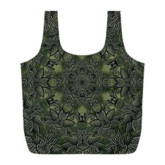 Mandala Rosette Kaleidoscope Floral Background Full Print Recycle Bag (l)