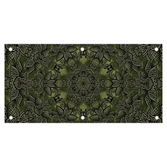 Mandala Rosette Kaleidoscope Floral Background Banner And Sign 6  X 3  by Jancukart