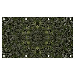 Mandala Rosette Kaleidoscope Floral Background Banner And Sign 7  X 4  by Jancukart