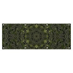 Mandala Rosette Kaleidoscope Floral Background Banner And Sign 8  X 3  by Jancukart