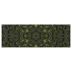 Mandala Rosette Kaleidoscope Floral Background Banner And Sign 12  X 4  by Jancukart