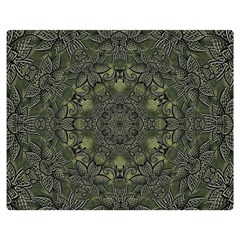 Mandala Rosette Kaleidoscope Floral Background One Side Premium Plush Fleece Blanket (medium)