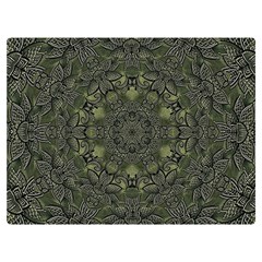 Mandala Rosette Kaleidoscope Floral Background Premium Plush Fleece Blanket (extra Small) by Jancukart