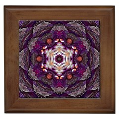 Rosette Kaleidoscope Mosaic Abstract Background Art Framed Tile