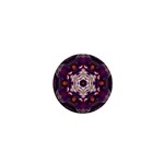 Rosette Kaleidoscope Mosaic Abstract Background Art 1  Mini Buttons Front