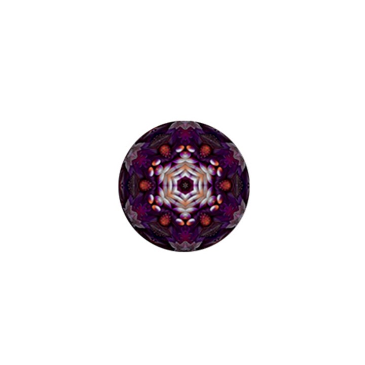 Rosette Kaleidoscope Mosaic Abstract Background Art 1  Mini Buttons