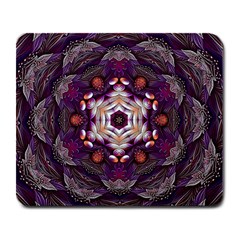 Rosette Kaleidoscope Mosaic Abstract Background Art Large Mousepad by Jancukart