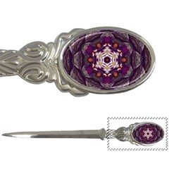 Rosette Kaleidoscope Mosaic Abstract Background Art Letter Opener by Jancukart