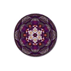 Rosette Kaleidoscope Mosaic Abstract Background Art Magnet 3  (round) by Jancukart