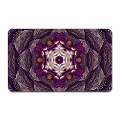 Rosette Kaleidoscope Mosaic Abstract Background Art Magnet (rectangular)