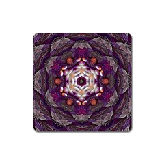 Rosette Kaleidoscope Mosaic Abstract Background Art Square Magnet