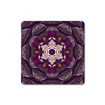 Rosette Kaleidoscope Mosaic Abstract Background Art Square Magnet Front