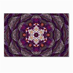 Rosette Kaleidoscope Mosaic Abstract Background Art Postcard 4 x 6  (pkg Of 10)