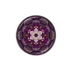 Rosette Kaleidoscope Mosaic Abstract Background Art Hat Clip Ball Marker (4 Pack) by Jancukart