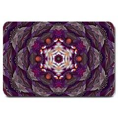 Rosette Kaleidoscope Mosaic Abstract Background Art Large Doormat