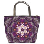 Rosette Kaleidoscope Mosaic Abstract Background Art Bucket Bag Back