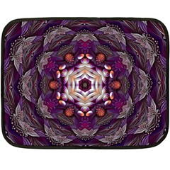 Rosette Kaleidoscope Mosaic Abstract Background Art One Side Fleece Blanket (mini)