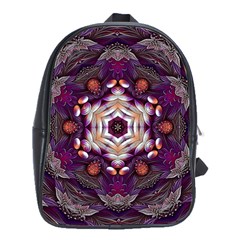 Rosette Kaleidoscope Mosaic Abstract Background Art School Bag (large)