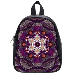 Rosette Kaleidoscope Mosaic Abstract Background Art School Bag (small) by Jancukart