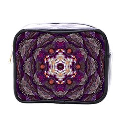 Rosette Kaleidoscope Mosaic Abstract Background Art Mini Toiletries Bag (one Side) by Jancukart