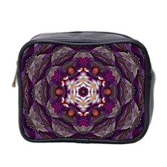 Rosette Kaleidoscope Mosaic Abstract Background Art Mini Toiletries Bag (two Sides) by Jancukart