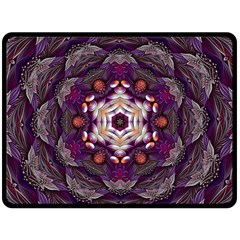 Rosette Kaleidoscope Mosaic Abstract Background Art One Side Fleece Blanket (large)