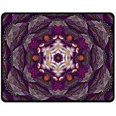 Rosette Kaleidoscope Mosaic Abstract Background Art One Side Fleece Blanket (medium) by Jancukart