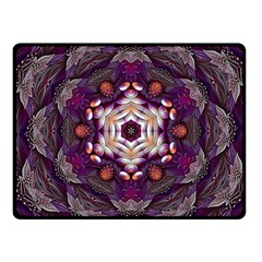 Rosette Kaleidoscope Mosaic Abstract Background Art One Side Fleece Blanket (small)