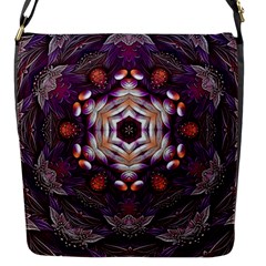 Rosette Kaleidoscope Mosaic Abstract Background Art Flap Closure Messenger Bag (s)