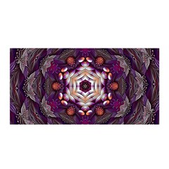 Rosette Kaleidoscope Mosaic Abstract Background Art Satin Wrap 35  X 70  by Jancukart