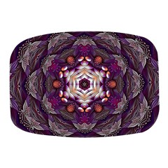 Rosette Kaleidoscope Mosaic Abstract Background Art Mini Square Pill Box by Jancukart