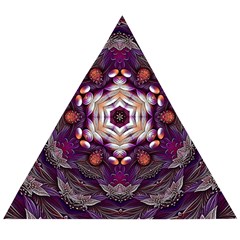 Rosette Kaleidoscope Mosaic Abstract Background Art Wooden Puzzle Triangle by Jancukart