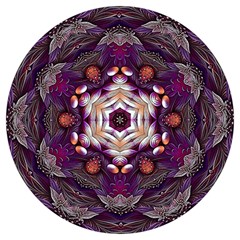 Rosette Kaleidoscope Mosaic Abstract Background Art Round Trivet