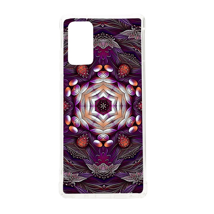 Rosette Kaleidoscope Mosaic Abstract Background Art Samsung Galaxy Note 20 TPU UV Case