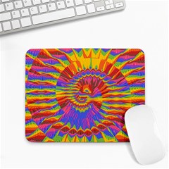 Colorful Spiral Abstract Swirl Twirl Art Pattern Small Mousepad by Jancukart