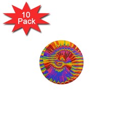 Colorful Spiral Abstract Swirl Twirl Art Pattern 1  Mini Magnet (10 Pack)  by Jancukart