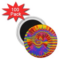 Colorful Spiral Abstract Swirl Twirl Art Pattern 1 75  Magnets (100 Pack)  by Jancukart