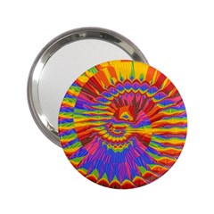 Colorful Spiral Abstract Swirl Twirl Art Pattern 2 25  Handbag Mirrors