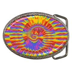 Colorful Spiral Abstract Swirl Twirl Art Pattern Belt Buckles by Jancukart