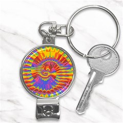 Colorful Spiral Abstract Swirl Twirl Art Pattern Nail Clippers Key Chain by Jancukart