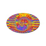 Colorful Spiral Abstract Swirl Twirl Art Pattern Sticker (Oval) Front