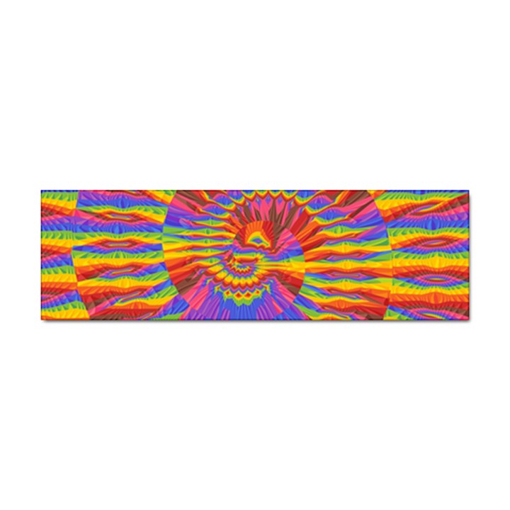 Colorful Spiral Abstract Swirl Twirl Art Pattern Sticker (Bumper)