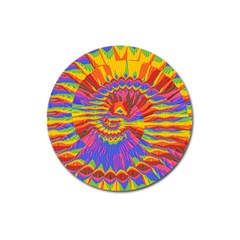 Colorful Spiral Abstract Swirl Twirl Art Pattern Magnet 3  (round)