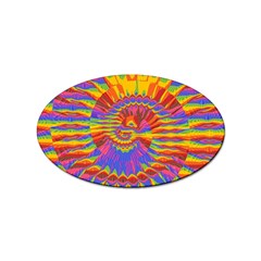 Colorful Spiral Abstract Swirl Twirl Art Pattern Sticker Oval (10 Pack) by Jancukart