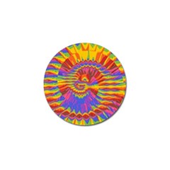 Colorful Spiral Abstract Swirl Twirl Art Pattern Golf Ball Marker by Jancukart